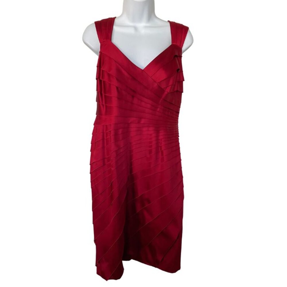 Jones New York Red Bandage Cocktail Sheath Dress Sz 10 Herve Leger Style